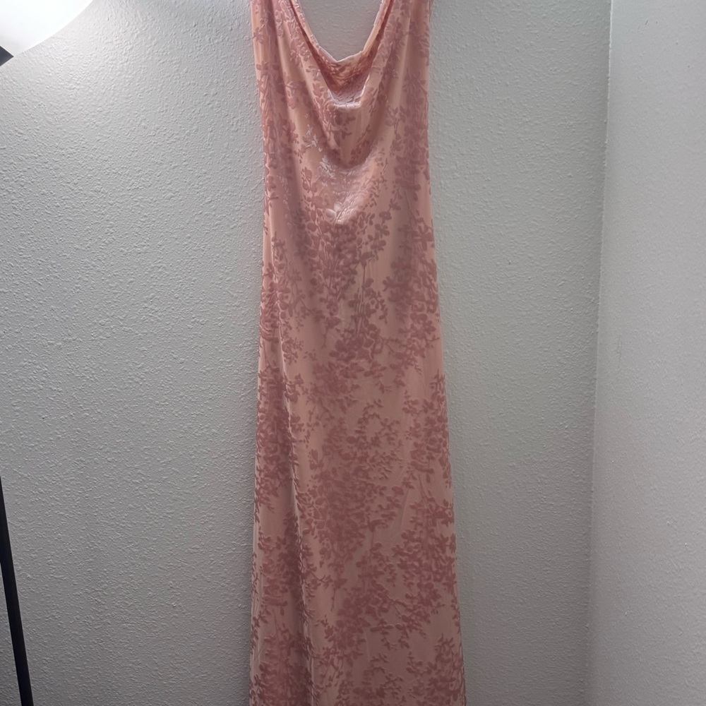 NWT Princess Polly Size 4 Amiya Maxi Dress Pink - Slim Fit Low Back Floral Print